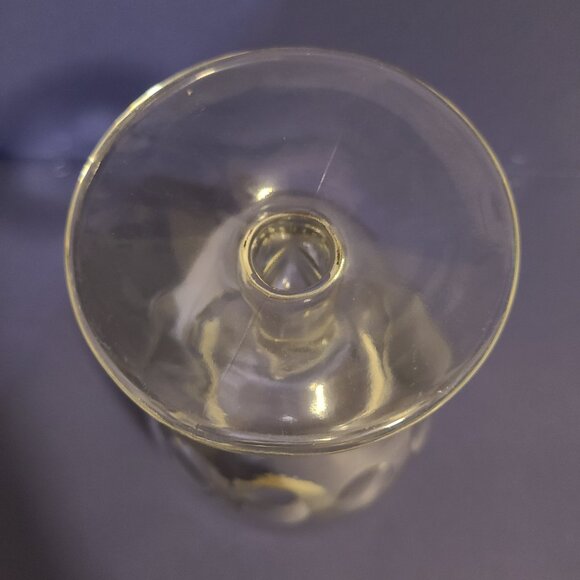 Vintage clear glass "thumbprint" goblet- beer wine juice - Picture 4 of 4